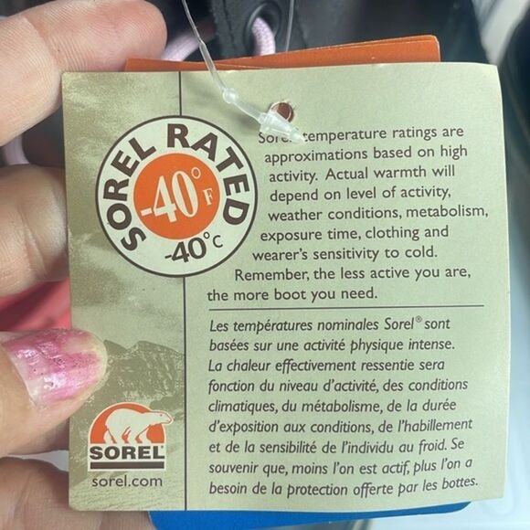 (F) Sorel Premium Waterproof Boots Black/PinkWomen's size 10 - Picture 13 of 15